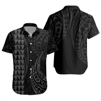 Hawaii Short Sleeve Shirt Polynesia Kakau Style