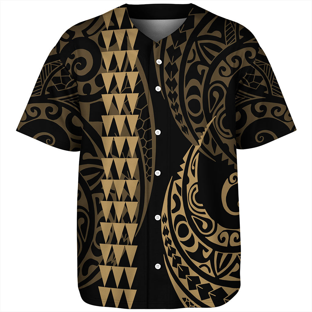 Hawaii Baseball Shirt Polynesia Kakau Style