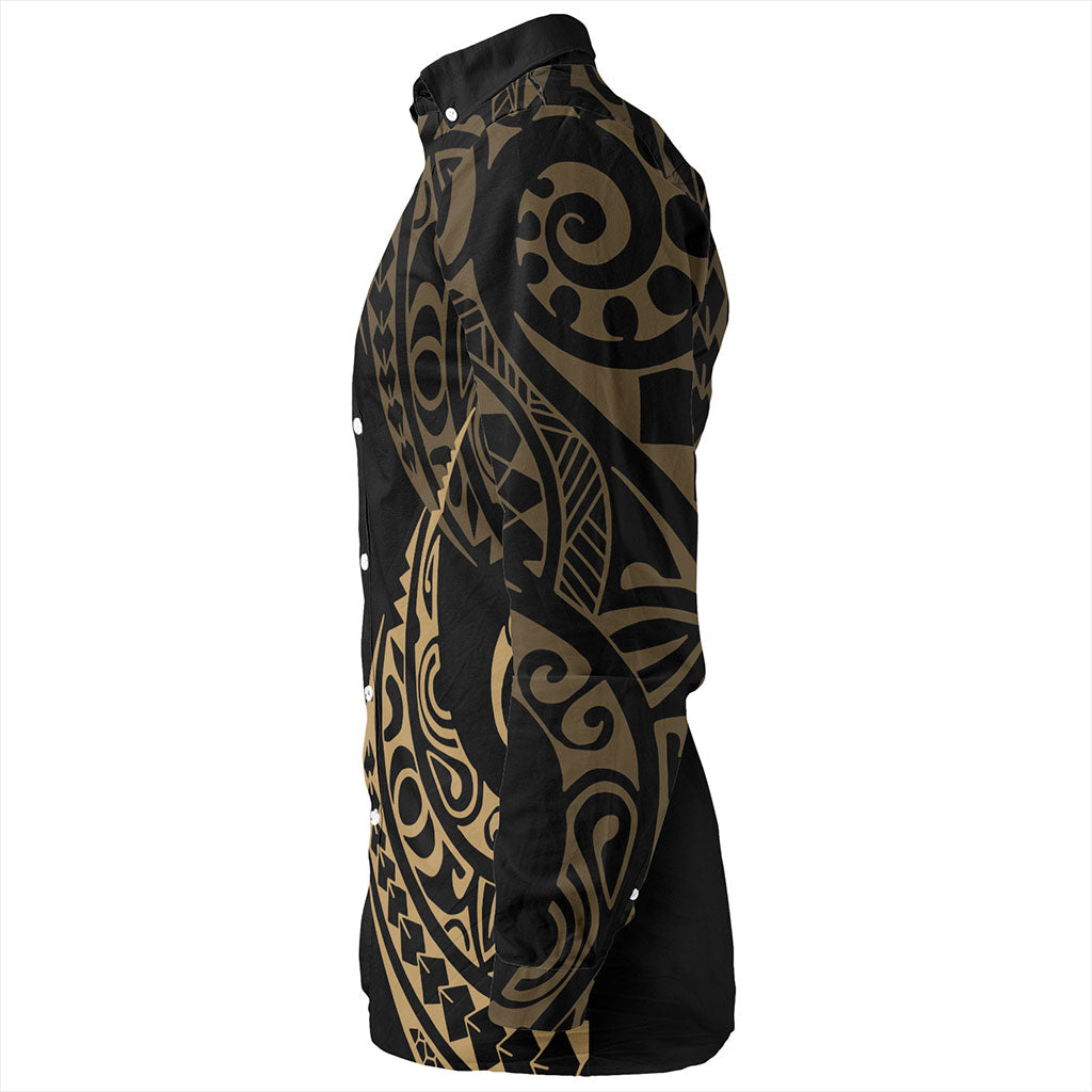 Hawaii Long Sleeve Shirt Polynesia Kakau Style