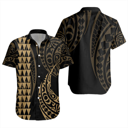 Hawaii Short Sleeve Shirt Polynesia Kakau Style