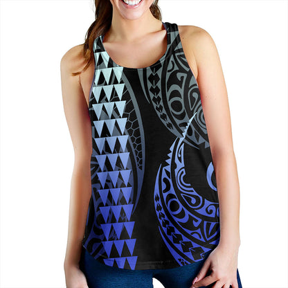 Hawaii Women Tank Polynesian Kakau Style Ver.1