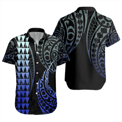 Hawaii Short Sleeve Shirt Polynesian Kakau Style Ver.1