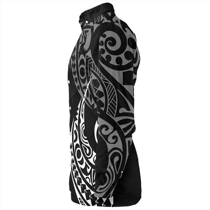 Hawaii Long Sleeve Shirt Polynesia Kakau Style