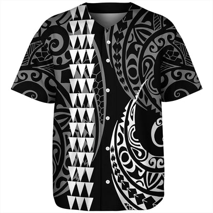 Hawaii Baseball Shirt Polynesia Kakau Style