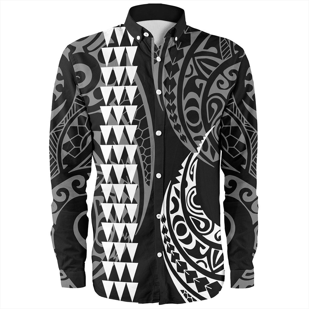 Hawaii Long Sleeve Shirt Polynesia Kakau Style
