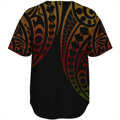 Hawaii Baseball Shirt Polynesia Kakau Style