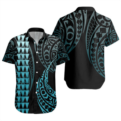 Hawaii Short Sleeve Shirt Polynesian Kakau Style Ver.1