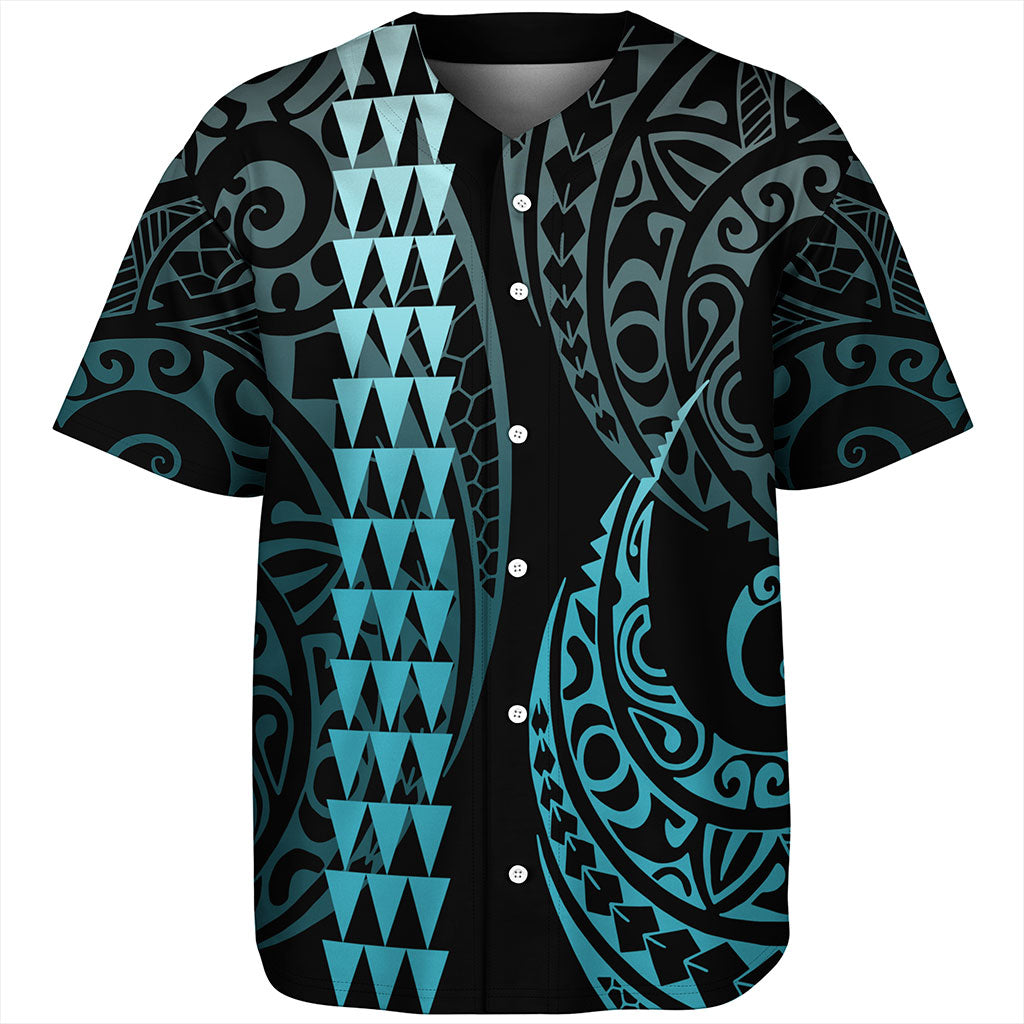 Hawaii Baseball Shirt Polynesian Kakau Style Ver.1