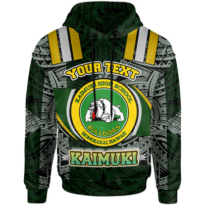 Hawaii Kaimuki High School Hoodie - Custom Kaimuki High School Polynesian Pattern Hoodie