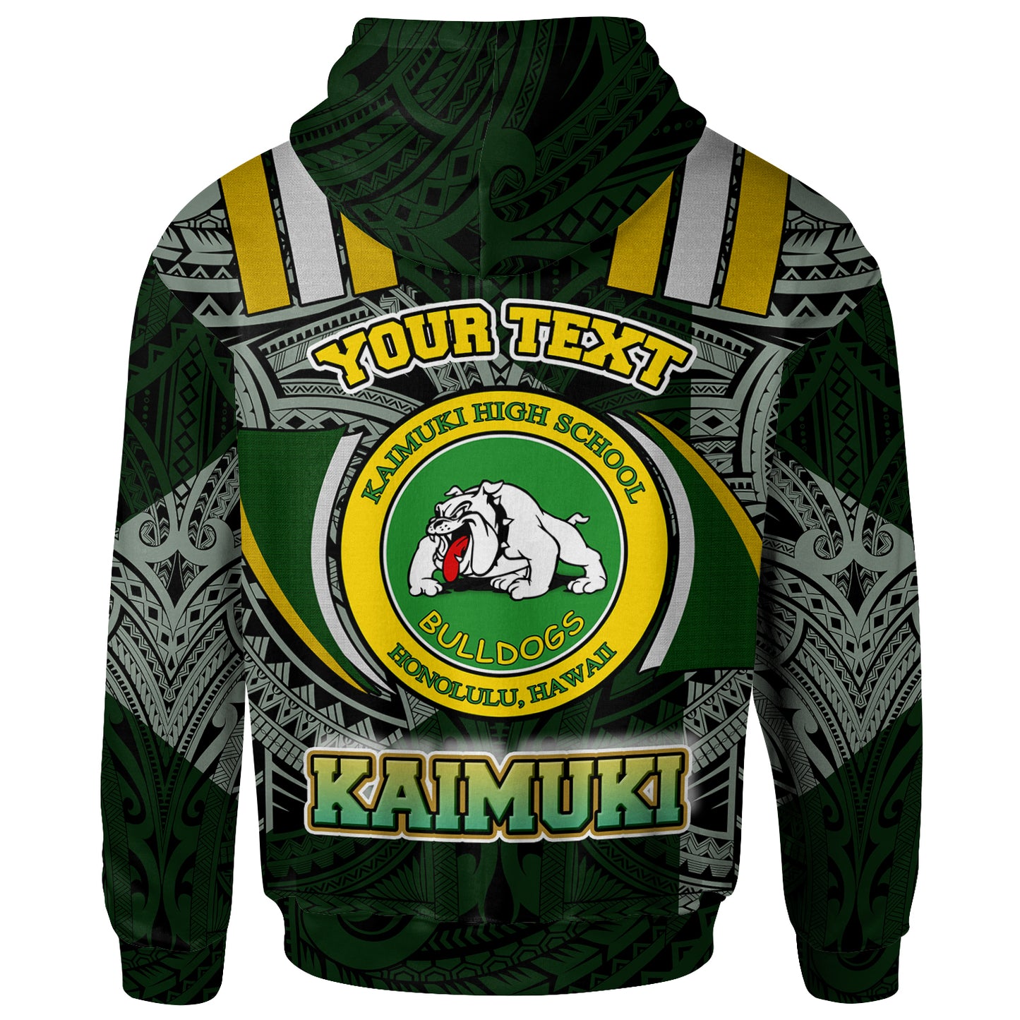 Hawaii Kaimuki High School Hoodie - Custom Kaimuki High School Polynesian Pattern Hoodie