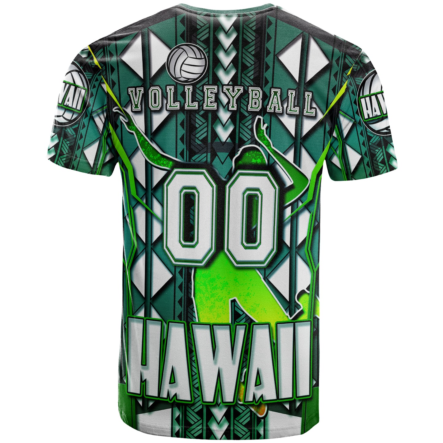 Hawaii Volleyball T-shirt - Custom Hawaii Volleyball Team With Polynesian Patterns Custom Name And Number T-shirt