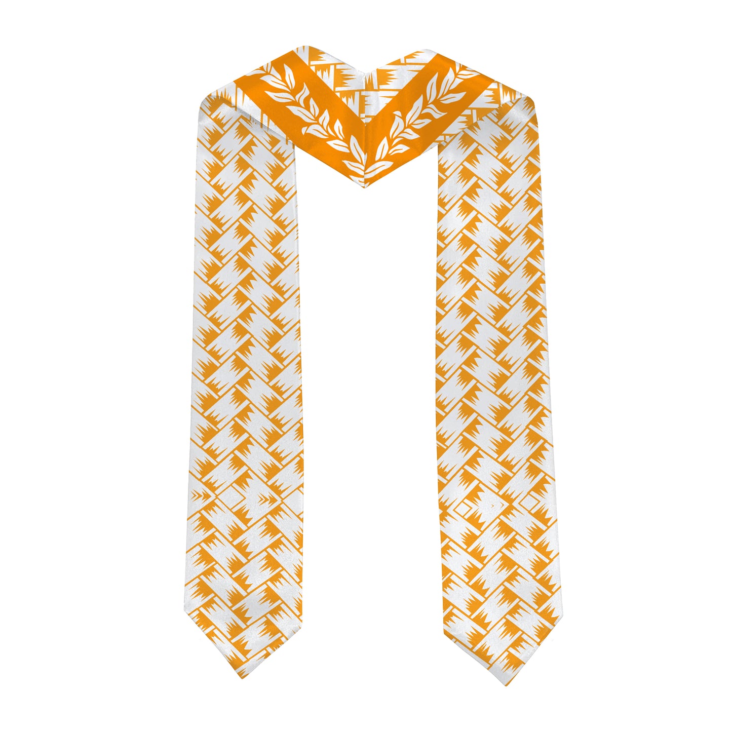 Hawaii Graduation Stole Custom Class 2026 Plumeria Flower Lauhala Style