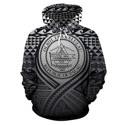 Palau All Over Hoodie Lift Up Black