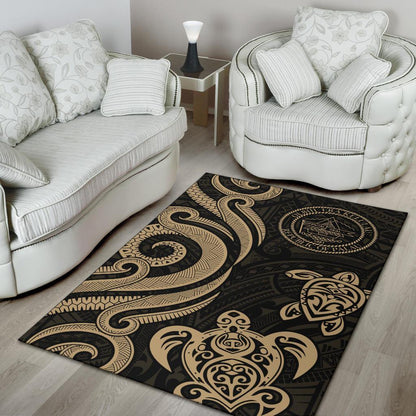 Palau Area Rug - Gold Tentacle Turtle