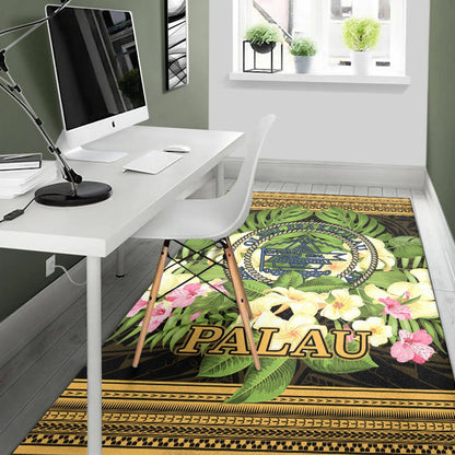 Palau Area Rug - Polynesian Gold Patterns Collection