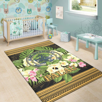 Palau Area Rug - Polynesian Gold Patterns Collection
