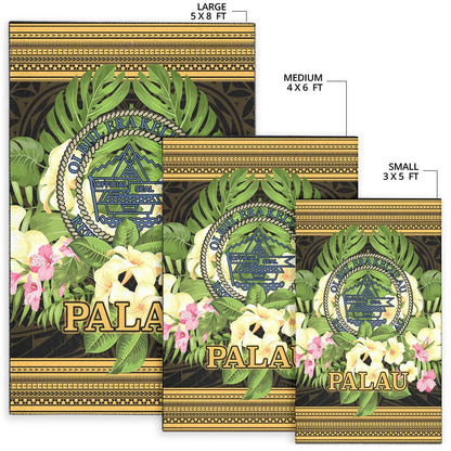 Palau Area Rug - Polynesian Gold Patterns Collection