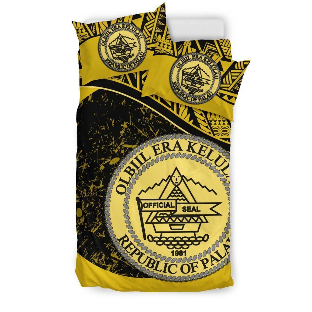 Palau Duvet Cover Set - Palau Coat Of Arms Yellow