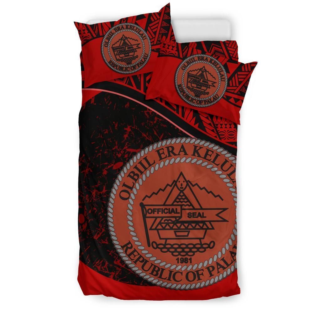 Polynesian Duvet Cover Set - Palau Bedding Set Red