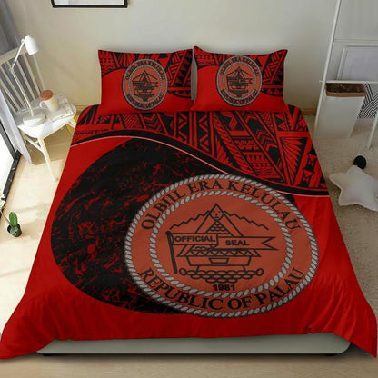 Polynesian Duvet Cover Set - Palau Bedding Set Red