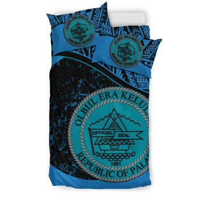 Palau Duvet Cover Set - Palau Coat Of Arms Blue