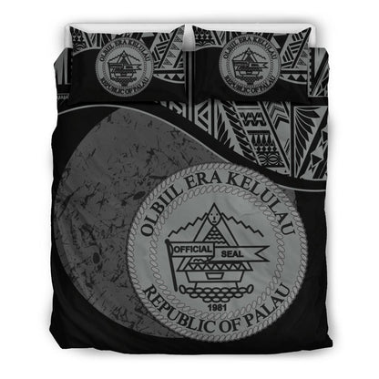 Palau Duvet Cover Set - Palau Coat Of Arms Blue