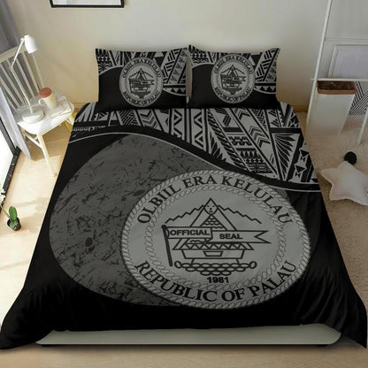 Palau Duvet Cover Set - Palau Coat Of Arms Blue