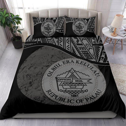 Palau Duvet Cover Set - Palau Coat Of Arms Blue