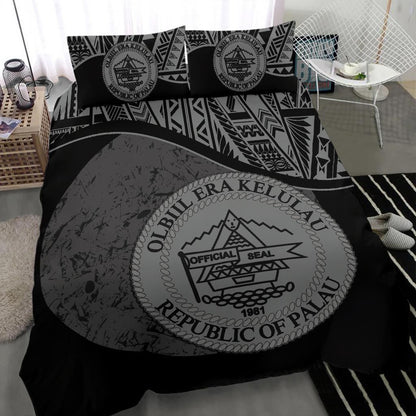 Palau Duvet Cover Set - Palau Coat Of Arms Blue
