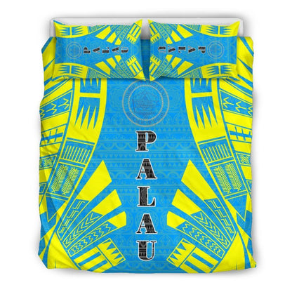 Palau Duvet Cover Set - Polynesian Tattoo Flag