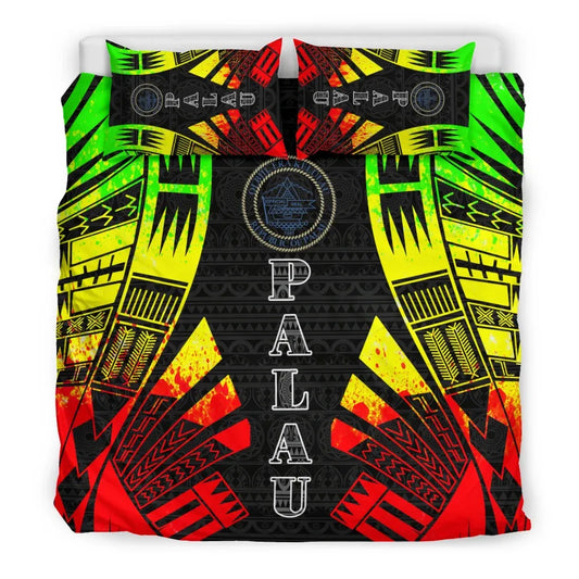 Palau Duvet Cover Set - Polynesian Tattoo Reggae