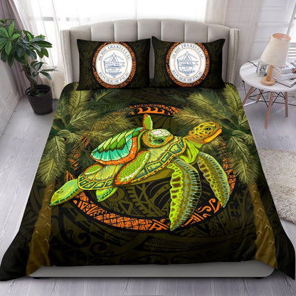 Palau Bedding Set - Polynesian Turtle Palm Tree