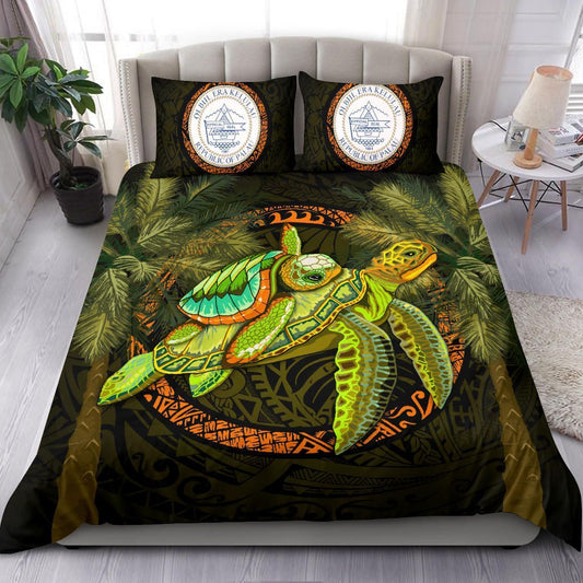 Palau Bedding Set - Polynesian Turtle Palm Tree