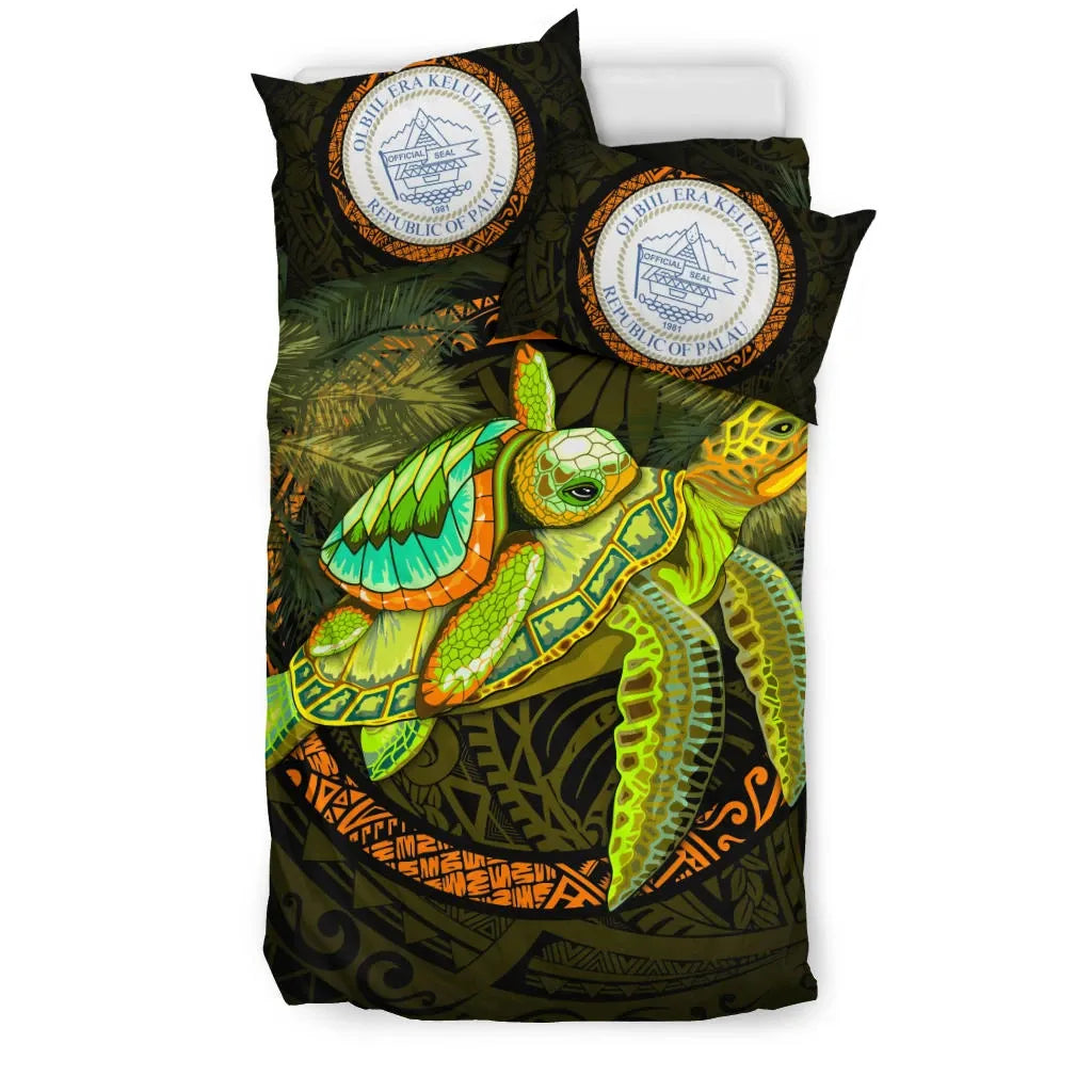 Palau Bedding Set - Polynesian Turtle Palm Tree