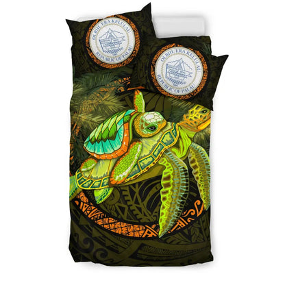 Palau Bedding Set - Polynesian Turtle Palm Tree