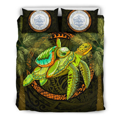 Palau Bedding Set - Polynesian Turtle Palm Tree