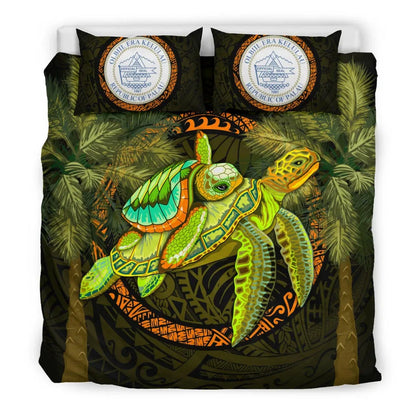 Palau Bedding Set - Polynesian Turtle Palm Tree