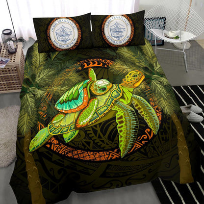 Palau Bedding Set - Polynesian Turtle Palm Tree