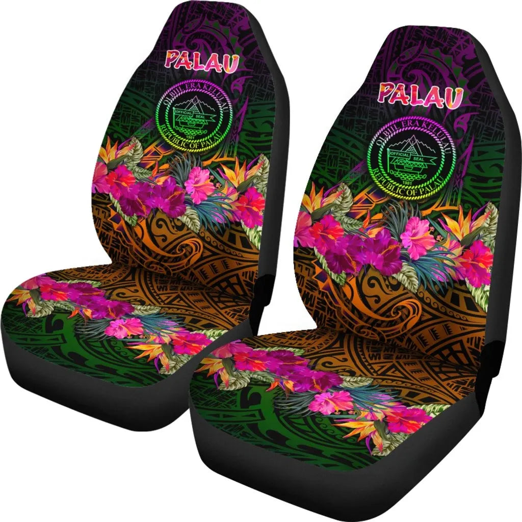 Palau Car Seat Covers - Summer Hibiscus