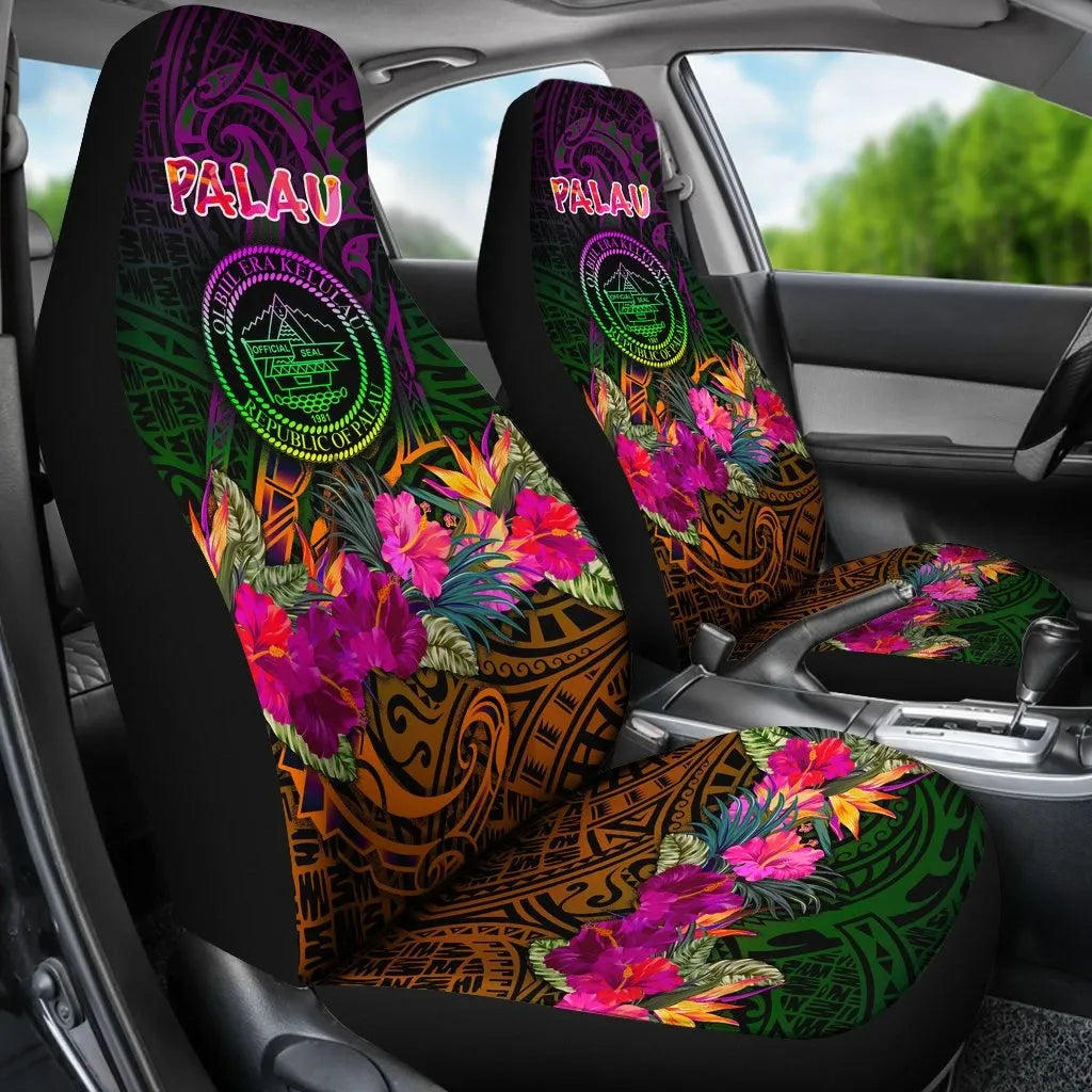 Palau Car Seat Covers - Summer Hibiscus