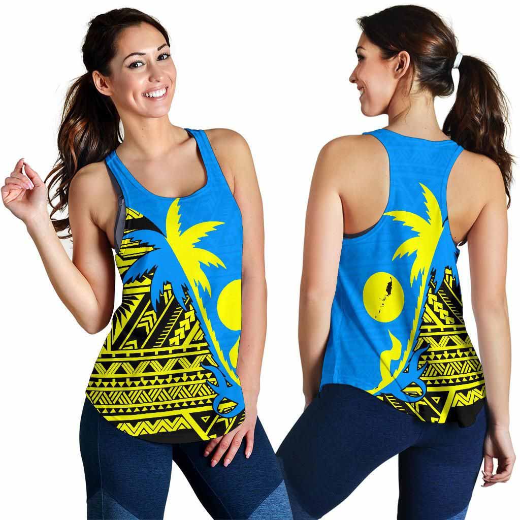 Palau Coconut Tree Women Racerback Tank