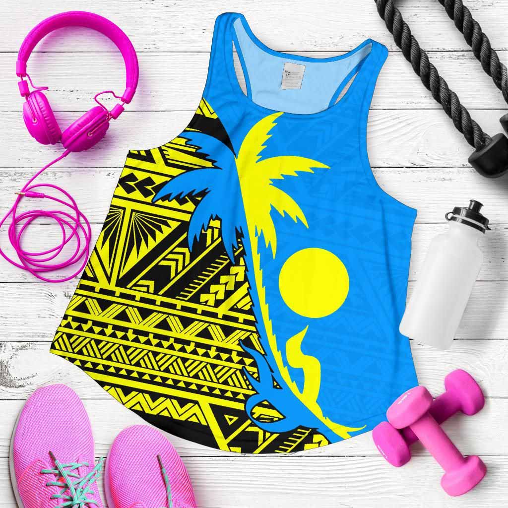 Palau Coconut Tree Women Racerback Tank