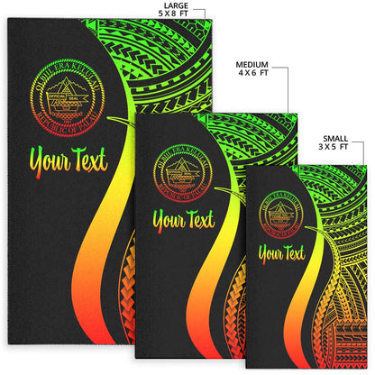 Palau Custom Personalised Area Rug - Reggae Polynesian Tentacle Tribal Pattern