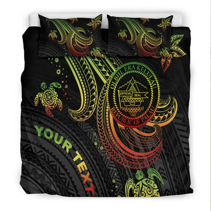 Palau Custom Personalised Bedding Set - Reggae Turtle