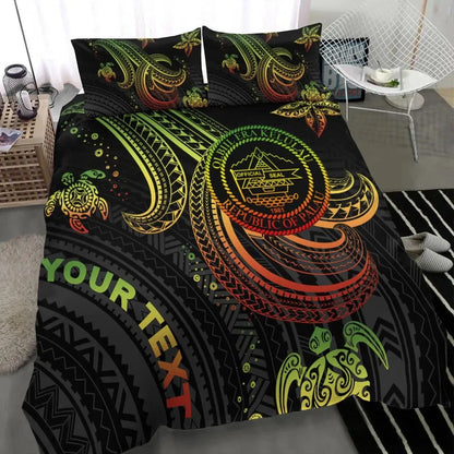 Palau Custom Personalised Bedding Set - Reggae Turtle