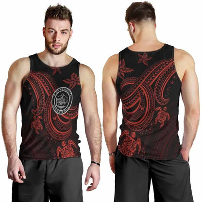 Palau Custom Personalised Men Tank Top - Red Turtle