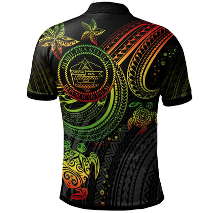 Palau Custom Personalised Polo Shirt - Reggae Turtle