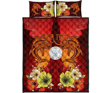 Palau Custom Personalised Quilt Bed Sets - Tribal Tuna Fish