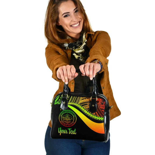 Palau Custom Personalised Shoulder Handbag - Reggae Polynesian Tentacle Tribal Pattern Crest