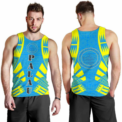 Palau Men Tank Top - Polynesian Tattoo Flag